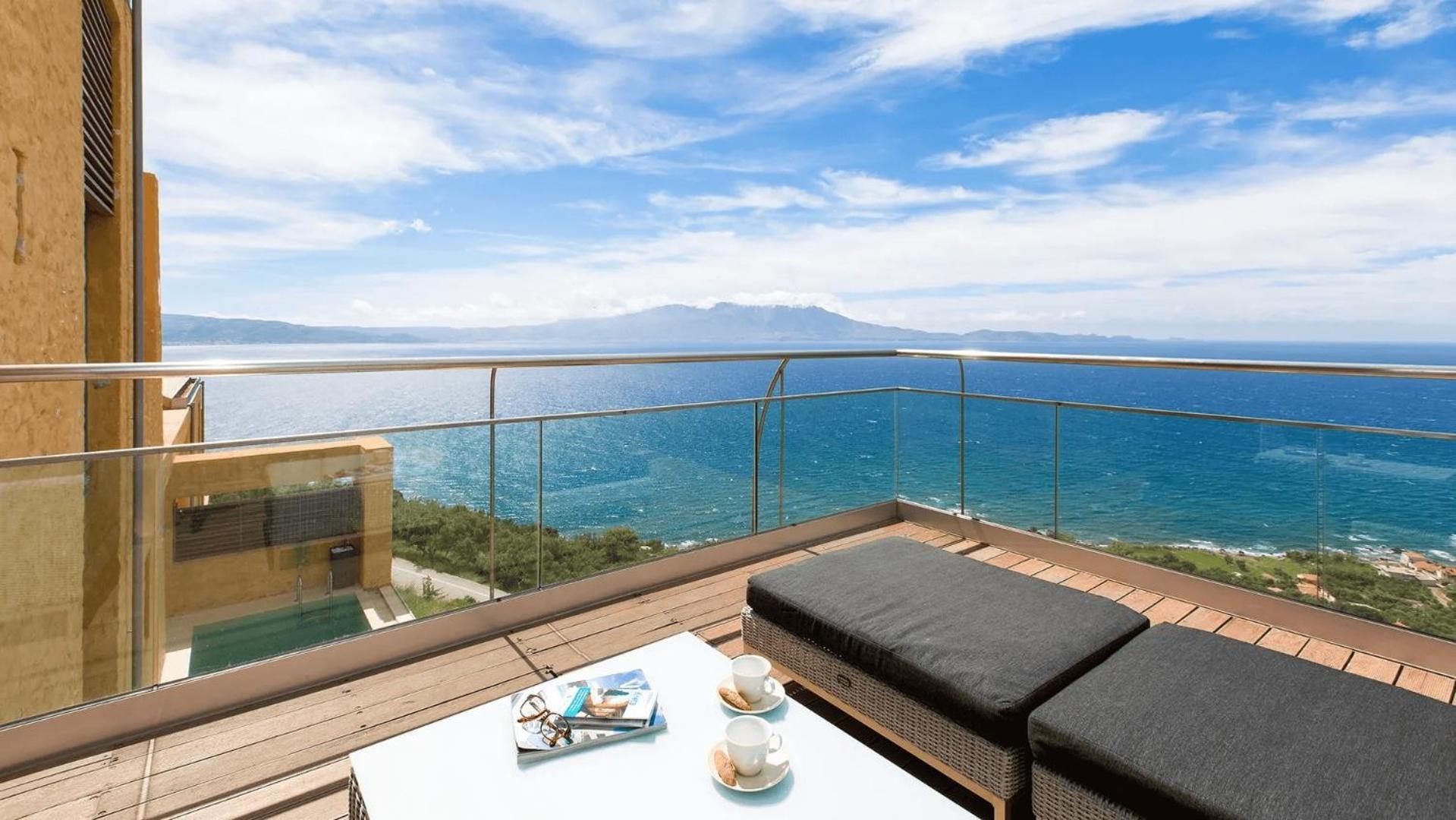 Beachfront Ravdoucha Epavlis Eleni Villa - Pool, Hot Tub, Gym, Sauna, Private Parking, Wifi Ханья Экстерьер фото